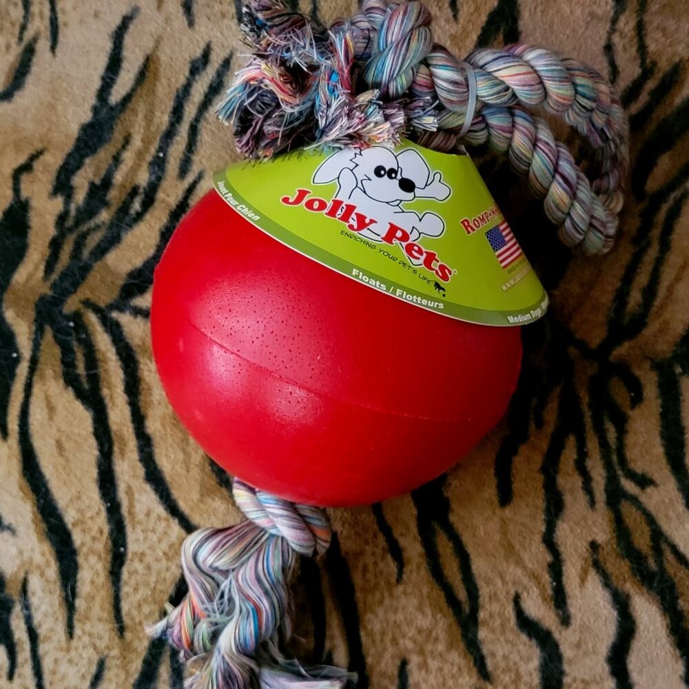 Jolly Pets Romp and Roll Dog Puppy Heavy Duty Toy  Med Size Various Colors New!